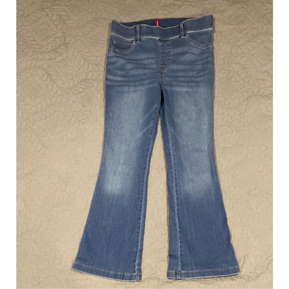 SPANX Medium Wash Stretchy Flare Pull On Large